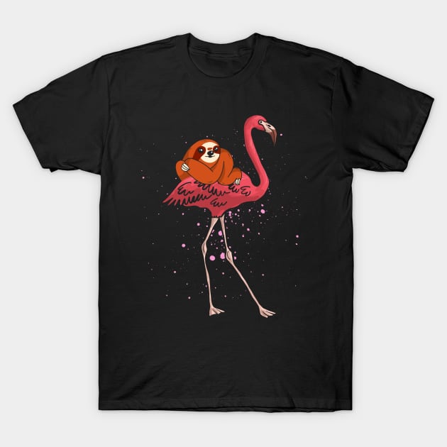 Sloth Flamingo T-Shirt by shirtsyoulike